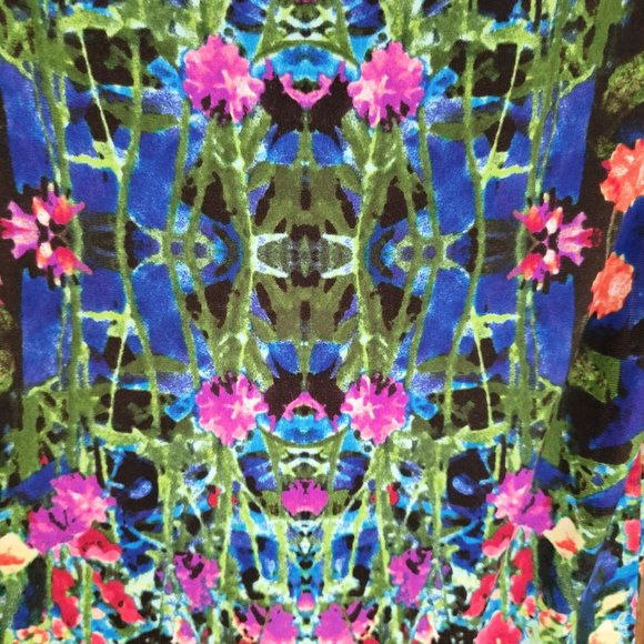 Cynthia Rowley Sleeveless Bright Floral Print Dress Comfy Stretch Size 4 - Picture 5 of 16